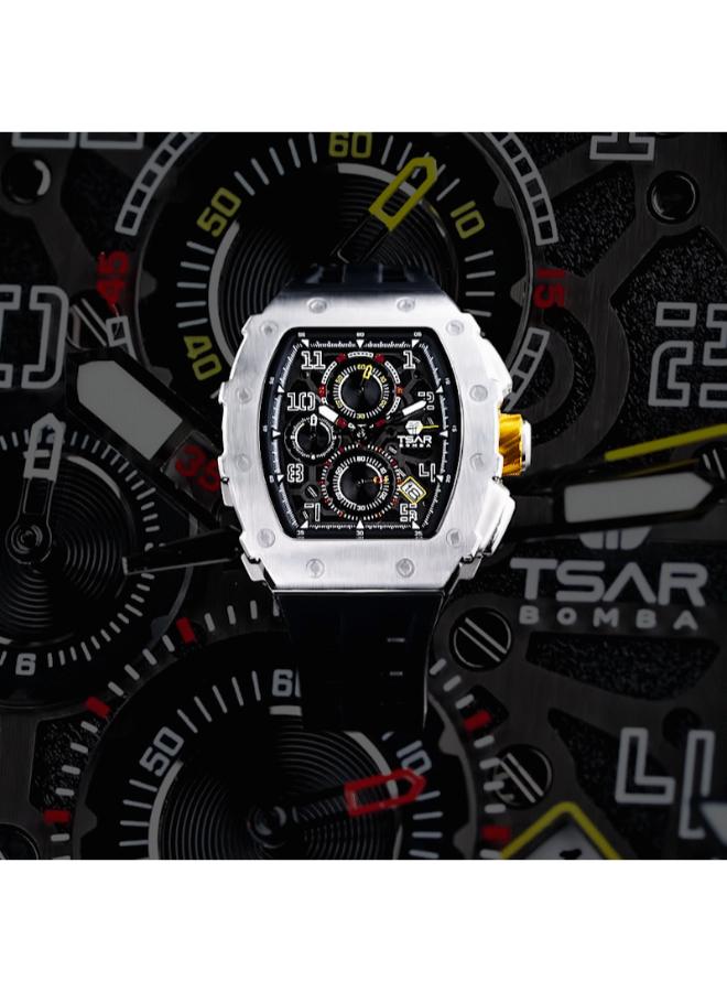 TSAR BOMBA Men's Silicone Analog Watch TB8204Q-31 - 43.5*50.5 mm - Image 5