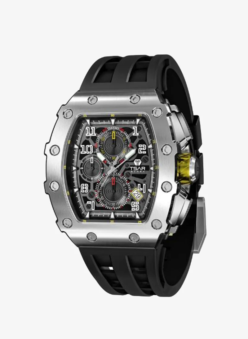 Tsar Bomba Men's Silicone Analog Watch TB8204Q-31 - 43.5*50.5 mm