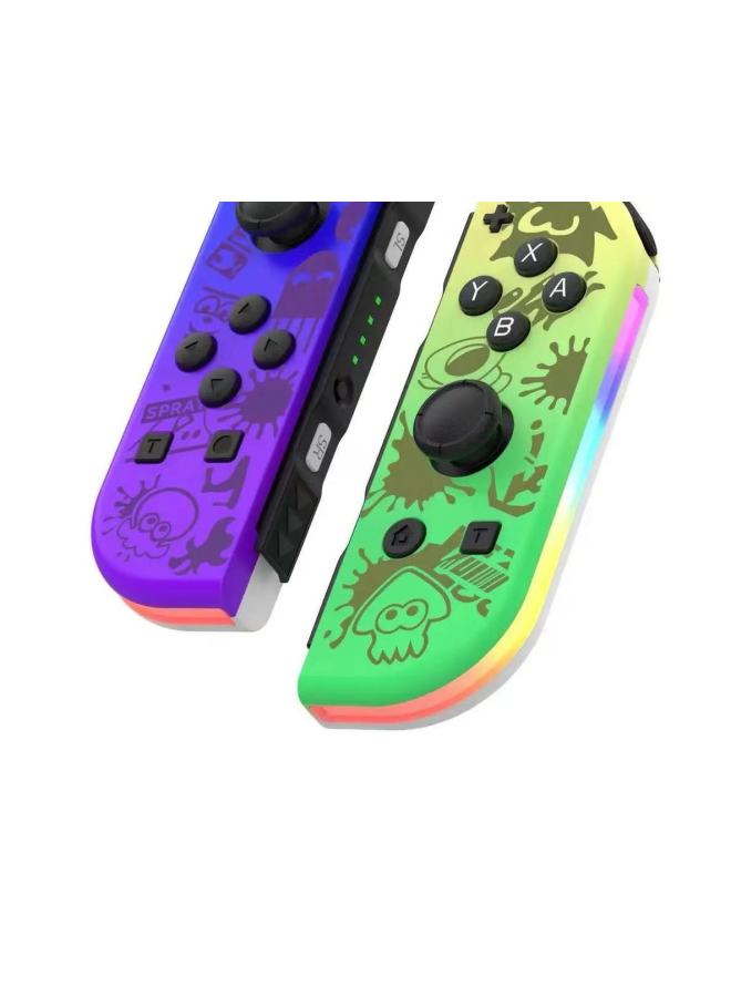 Neutral Switch Left And Right Handle Joycon Small Handle Bluetooth Handle Ns Private Model Game Wireless Rgb Handle With Light - Image 1
