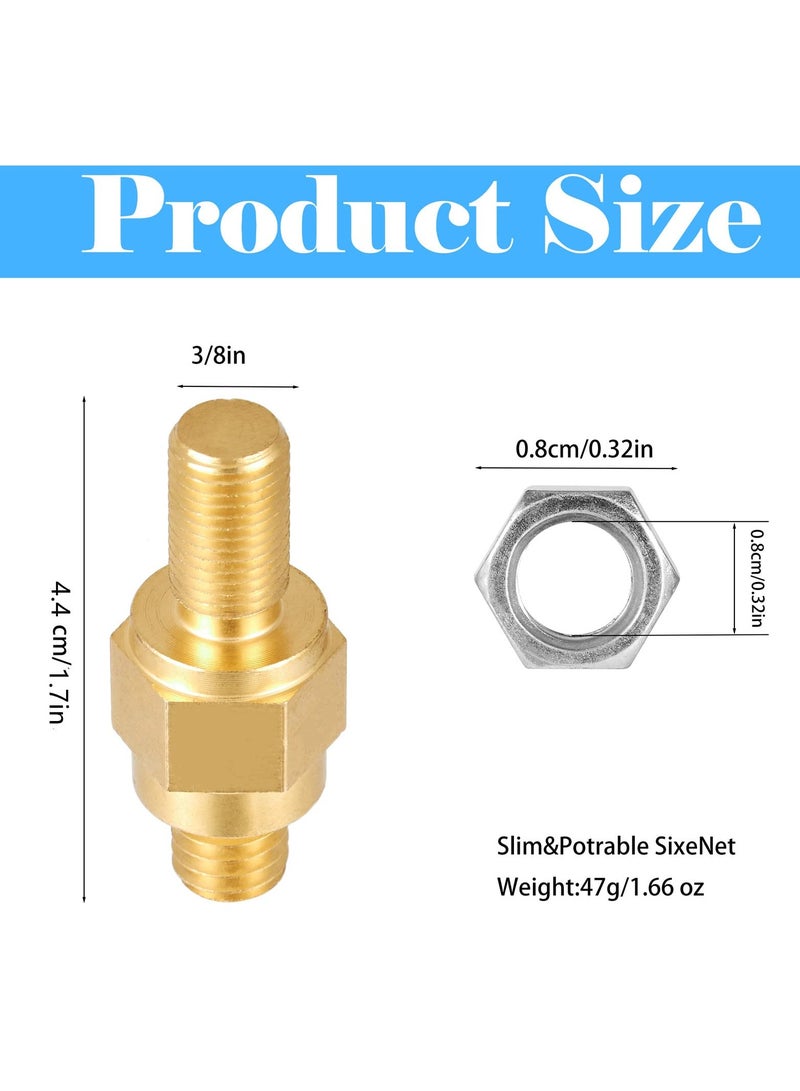 Battery Terminal Connectors Set, 4 Pack Long Stud Side Post Battery Terminal Bolt, Standard Battery Post Stud Extender Screws 3/8 16&24 Stud Bolts, Compatible with GM Accessories to Battery