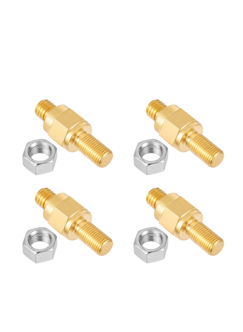 Battery Terminal Connectors Set, 4 Pack Long Stud Side Post Battery Terminal Bolt, Standard Battery Post Stud Extender Screws 3/8 16&24 Stud Bolts, Compatible with GM Accessories to Battery
