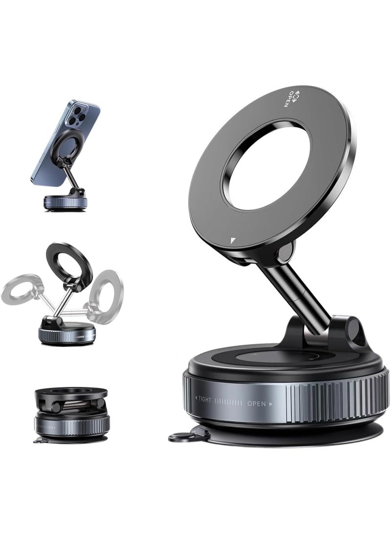ما وراء الأساسيات حامل هاتف مغناطيسي بيوند بيزكس 360 درجة، حامل سيارة قوي الشفط، حامل لوحة القيادة والمكتب متوافق مع ماج سيف لجميع الهواتف الذكية - Image 5