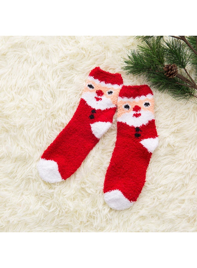 إسكدنيا جوارب عيد الميلاد المرجان الصوف جوارب دافئة سميكة لحفلة عيد الميلاد الشتوية لصالح الإمدادات