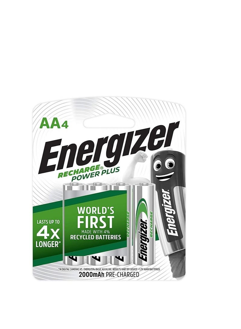 Energizer Pack Of 4 Recharge Extreme AA Alkaline Batteries Silver 