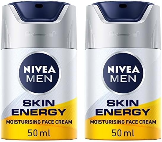 NIVEA MEN Skin Energy Moisturising Creme 50 ml Face Cream for Men Infused with Caffeine Revitalising Face Cream Fights Signs of Tiredness Mens Skin Care Essentials - Image 1