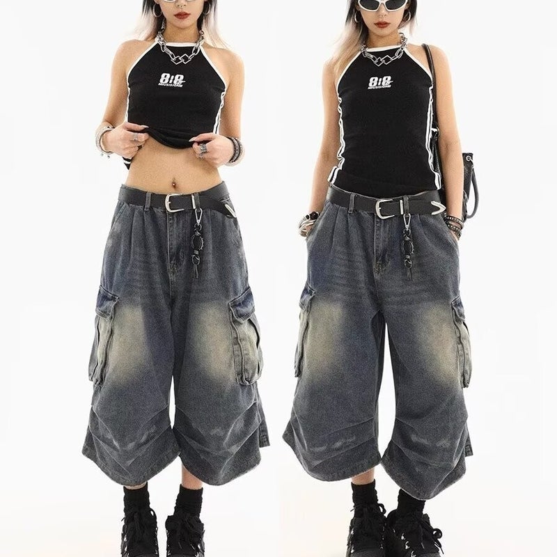Unisex Classic Denim Jeans Loose Fit Daily Outdoor Wear - Image 3