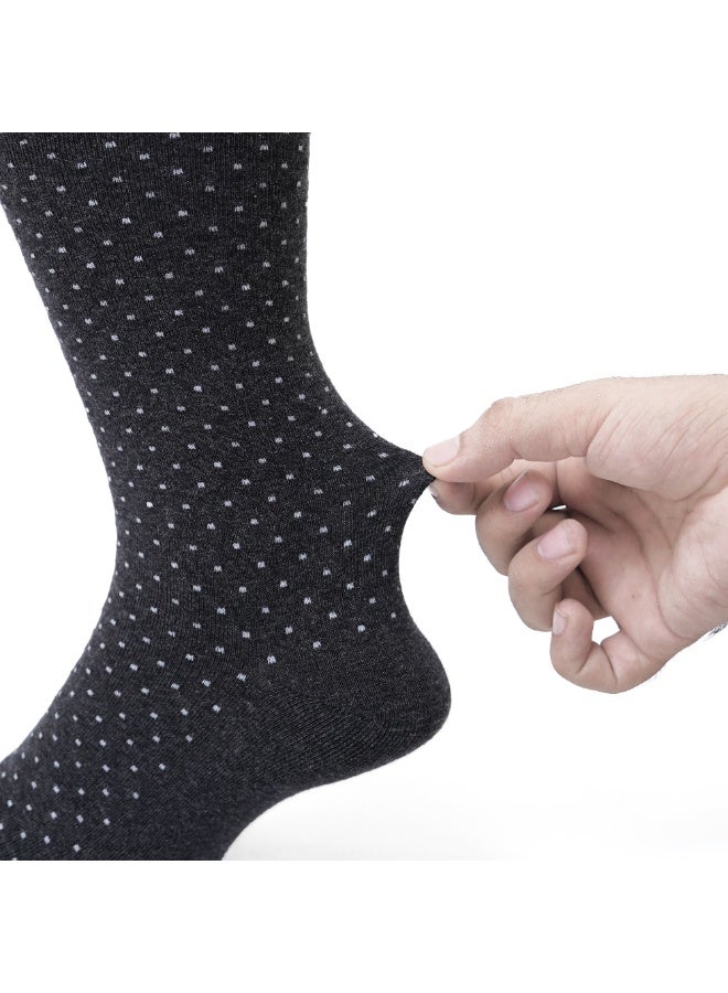 Weave Joy Dotted Crew/Full Length Socks For Men Pack of 5(5 COLOURS) - Image 5