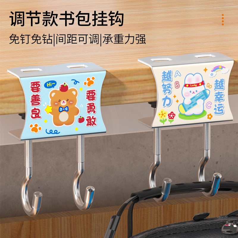 No-Drill Dual Hook Student Desk rocket - Image 5
