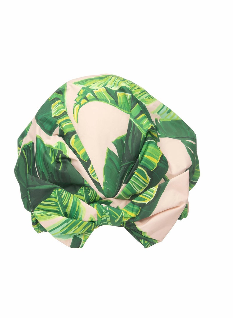 KASTWAVE Shower Caps for Women,  Waterproof Reusable Shower Hair Caps Elastic Hem Turban Shower Bath Caps Bowknot Silky Satin Bath Hair Caps for Long, Short... - Image 3