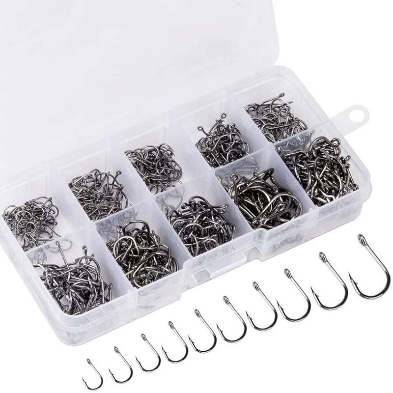 Electomania 500Pcs Fishing Hooks 3#-12# Carp Single Fish Hook Set Fly Fishing Accessories Jig Sea Hooks - Image 1