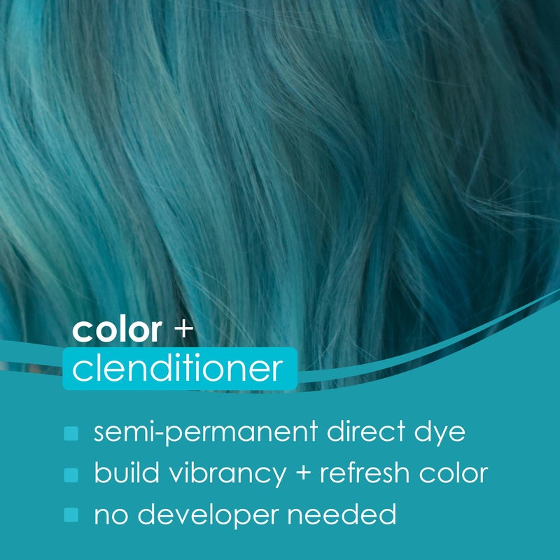 Keracolor Clenditioner TEAL Hair Dye - Semi Permanent Hair Color Depositing Conditioner, Cruelty-free, 12 Fl. Oz. - Image 2