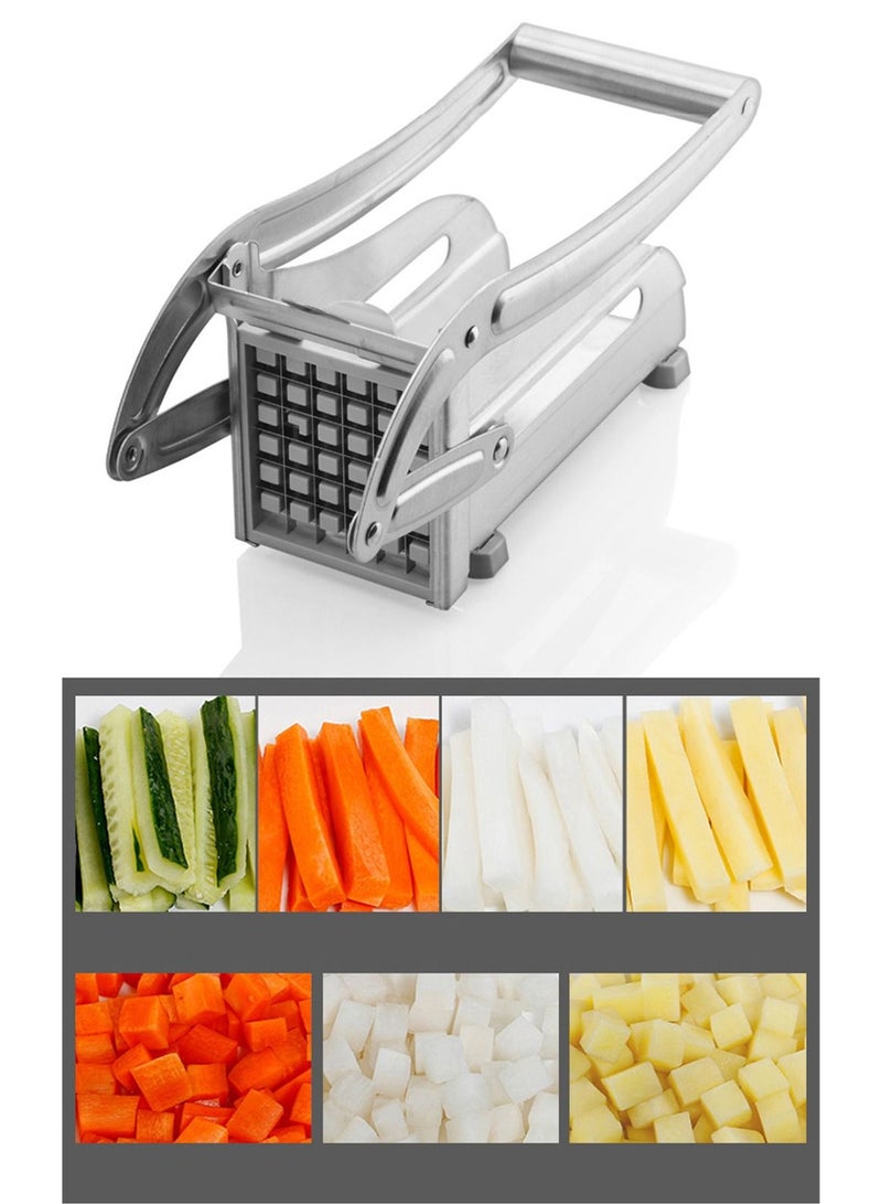 Potato Chipper, Effective Stainless Steel Potato Cutter Veg Slicer Potato Chipper Kitchen Helper - Image 3