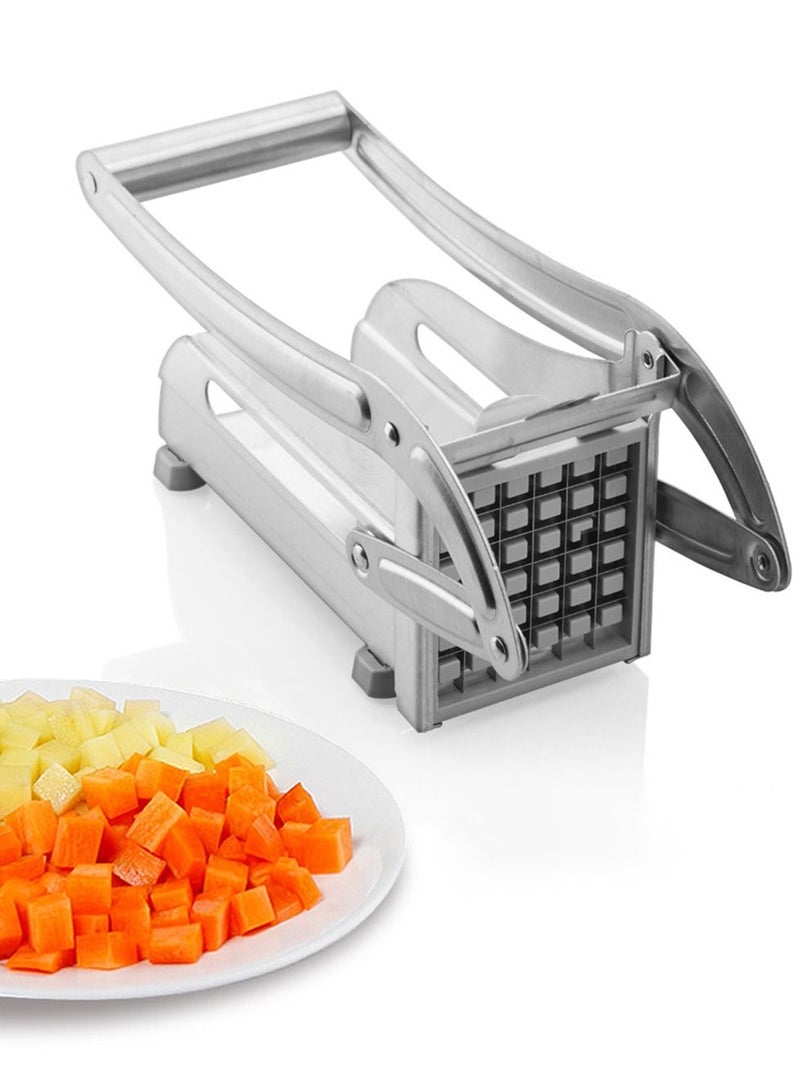 Potato Chipper, Effective Stainless Steel Potato Cutter Veg Slicer Potato Chipper Kitchen Helper - Image 2