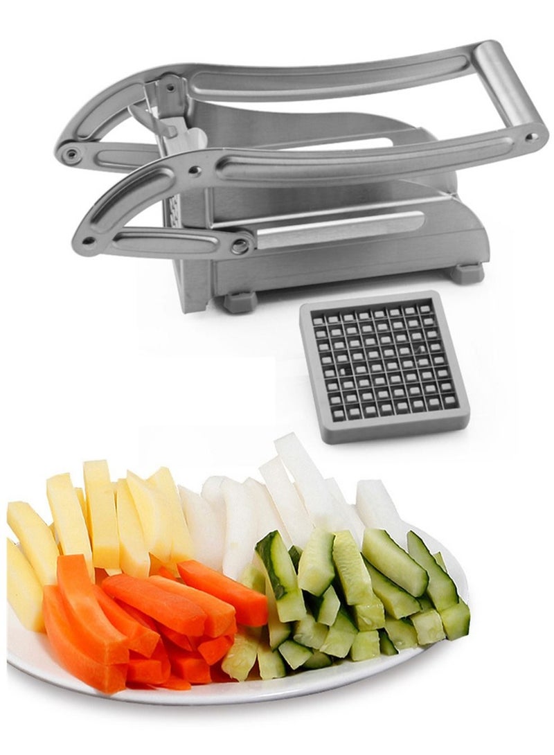 Potato Chipper, Effective Stainless Steel Potato Cutter Veg Slicer Potato Chipper Kitchen Helper - Image 1