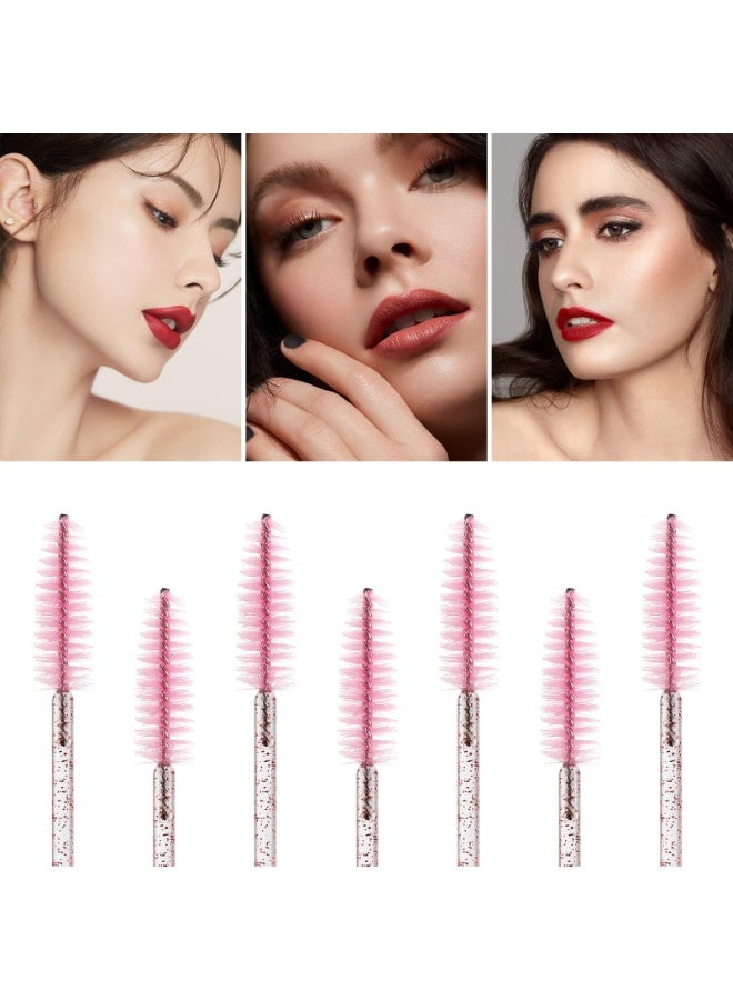 فرشاة رموش ذات مرة واحدة 100PCS، فرش المكياج Mascara Wands، مجموعات تطبيقات الرموش وفرشاة الحواجب مع الحاوية - Image 5