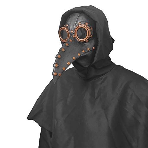 Stegosaurus Plague Doctor Bird Mask Long Nose Beak Cosplay Steampunk Halloween Costume Props Latex Material - Image 4