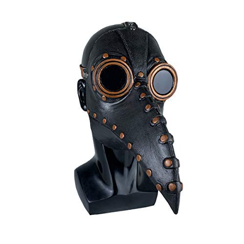 Stegosaurus Plague Doctor Bird Mask Long Nose Beak Cosplay Steampunk Halloween Costume Props Latex Material - Image 3