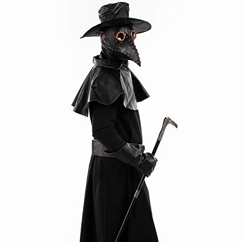 Stegosaurus Plague Doctor Bird Mask Long Nose Beak Cosplay Steampunk Halloween Costume Props Latex Material - Image 5