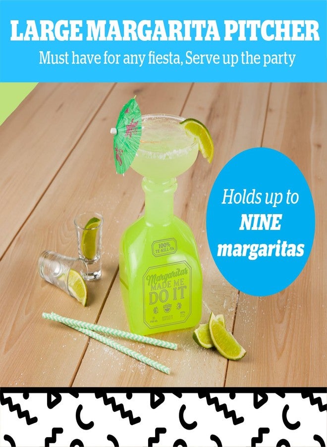 بيج ماوث إنك كوب مارغريتا مرح من بيغ ماوث، إبريق على شكل زجاجة تيكيلا عملاقة، هدايا مشروبات مبتكرة، "المارغريتا هي ما دفعني لفعل ذلك" - 32 أونصة - Image 3