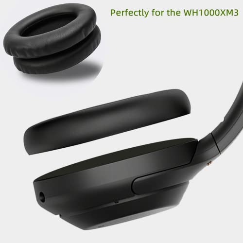 Saipomor WH-1000XM3 Ear Cushions Replacement Noise Isolation Ear Pads Compatible with Sony WH1000XM3 Wireless Noise Canceling Over-Ear Headphones- Added Thickness & Plastic Stick(Black) - Image 3