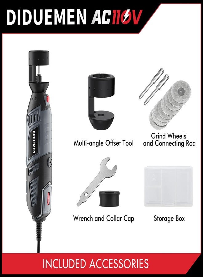 DIDUEMEN 12-Guides 4 Angles Tungsten Grinder - Tungsten prebraner for TIG Welding with Flat Grinding Block, Cut Off Lane, Multi-Angle & Inserts - Image 2