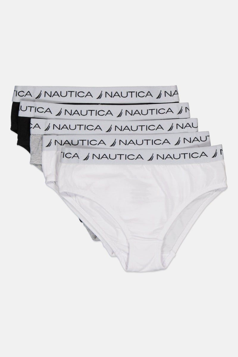 NAUTICA Kids Girl 5 Pieces Brand Logo Underwear, Multicolor - Image 1