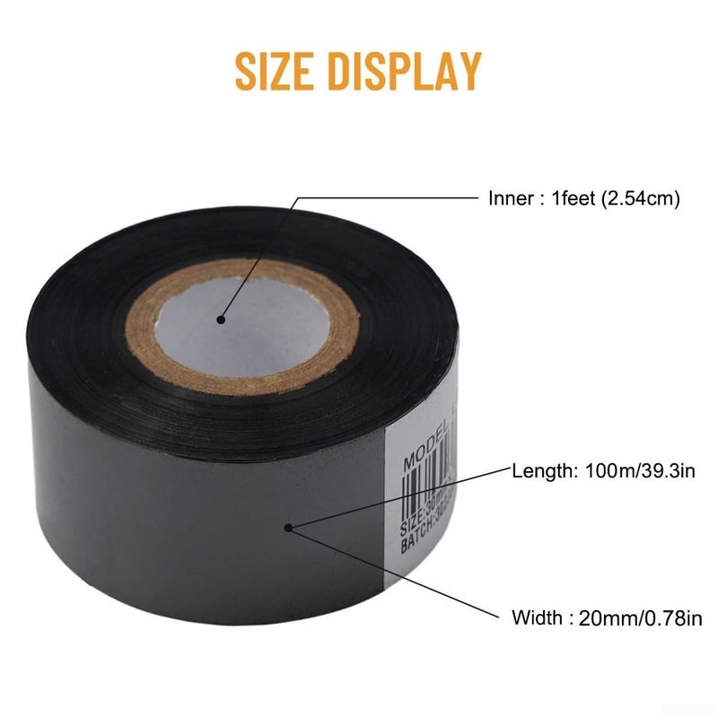 Carbon Ribbon For Date Coding Machine 20mm 25mm 30mm 35mm X 100m Black - Image 5