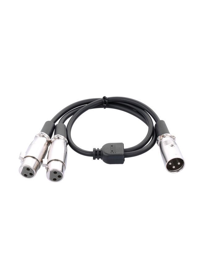 NIBEMINENT Female To Male Audio Cable For Amplifier And Sound Console Black/Silver - Image 1