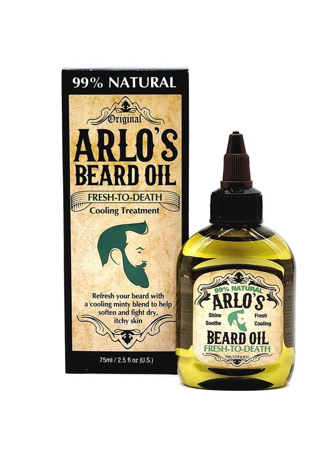 Arlo's 99% Natural Original Beard Oil Fresh-to-death Cooling Treatment, 2.5 Fluid Ounce - Image 1
