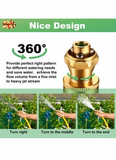 SYOSI Hose Nozzle Power Br Adjustable Water Sprayer for Garden Watering Flowers Hose Car Wash (3pcs Yellow)  - Image 3