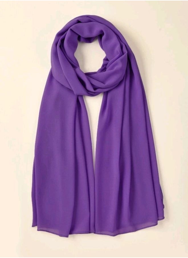 Generic - Scarf Crepe High-Quality - Light Lilac Color - From Fatah - Image 1