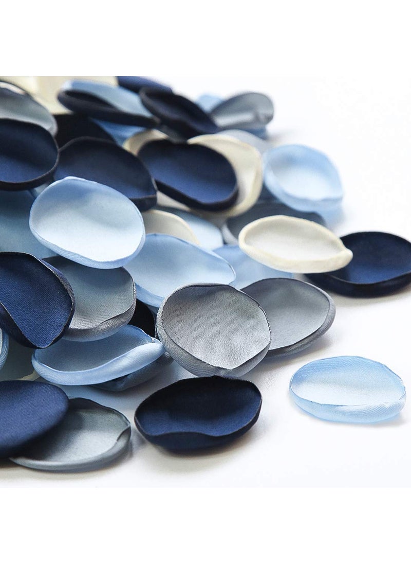 Floroom Floroom 300pcs Silk Rose Petals Dusty Blue Navy Flower Petals for Wedding Flower Girl Basket Aisle Scatter Dinner Table Centerpieces Party Confetti Decoration Romantic Night Home Decor  - Image 1