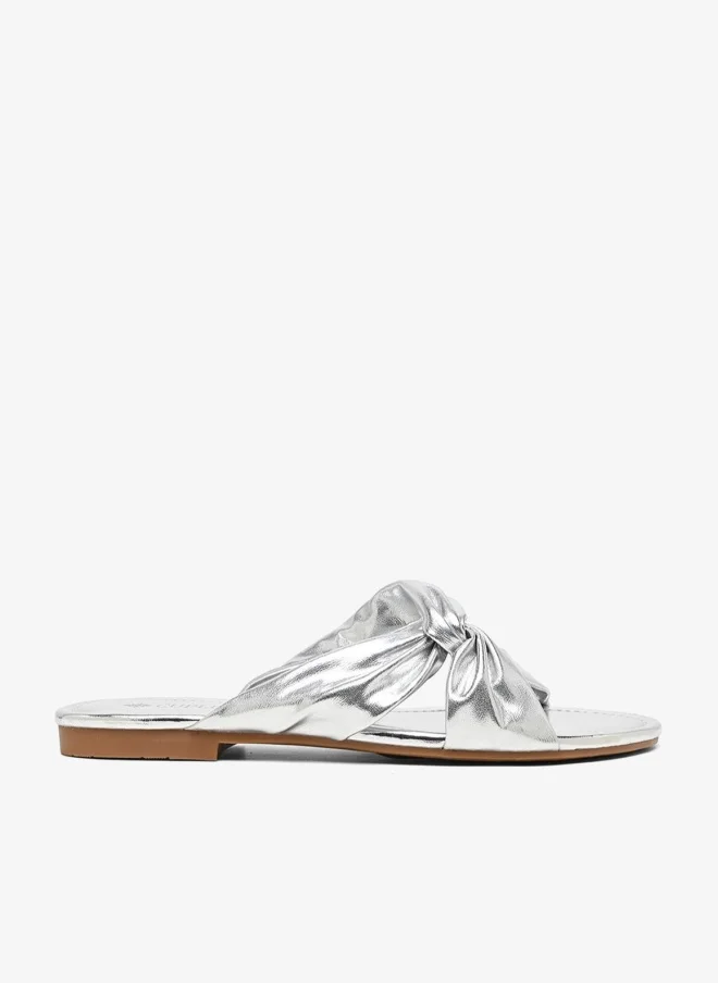 Cuple Comfort knotted slide Flat Sandals