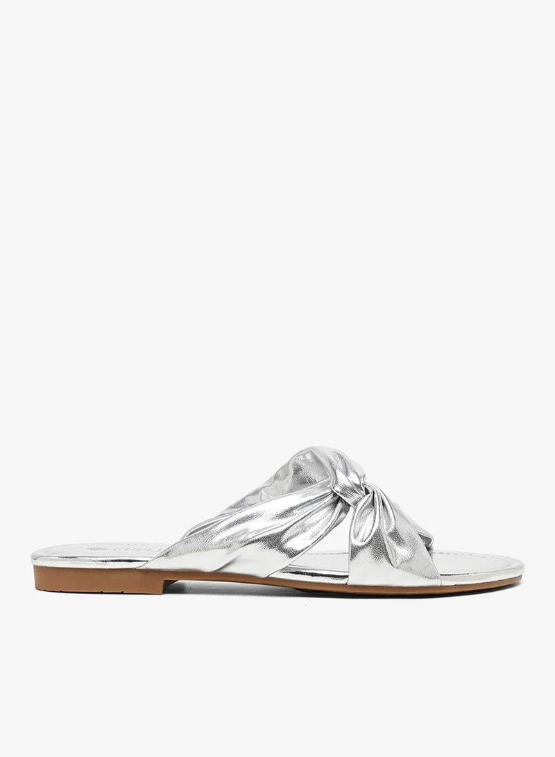 Cuple Comfort knotted slide Flat Sandals