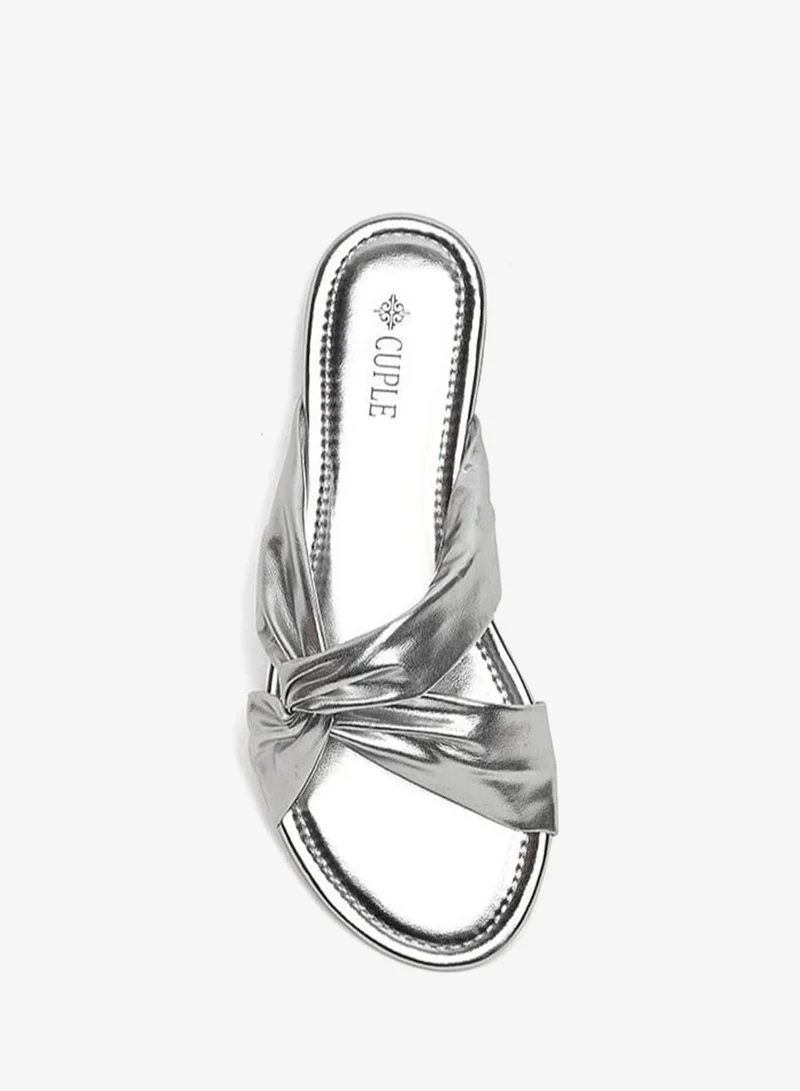 Cuple  Comfort knotted slide Flat Sandals for Women | Best Price UAE