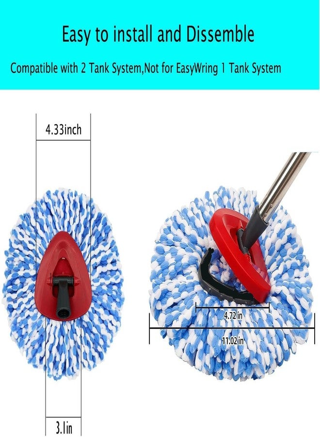 YWSHF 6 Pack Spin Mop Replacement Heads Compatible with Ocedar RinseClean 2 Tank Mop System,Microfiber Mop Refill Heads for O Cedar Cleaning All Hard-surfaced Floor - Image 5