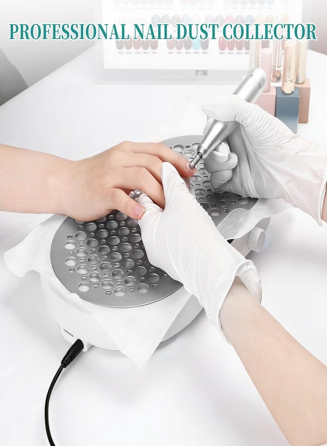 heemeei Nail Dust Collector, Professional 1600PA Dust Collector Nail Tech with 10 Speeds, Nail Vacuum Dust Fan with 30Pcs Filter Papers, Suitable for Beginners, Home Salons and Studios(White) - Image 5