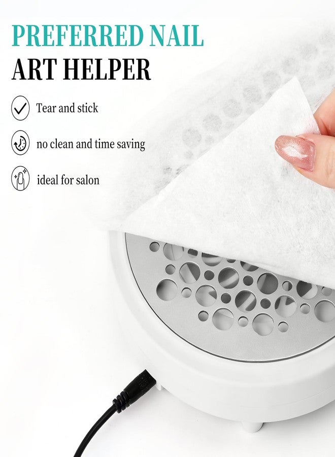 heemeei Nail Dust Collector, Professional 1600PA Dust Collector Nail Tech with 10 Speeds, Nail Vacuum Dust Fan with 30Pcs Filter Papers, Suitable for Beginners, Home Salons and Studios(White) - Image 4