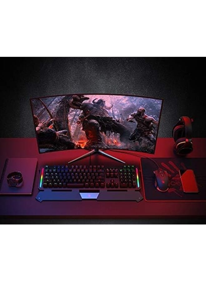 B875N Light Strike Rgb Optical Gaming Keyboard Lk Sound Creator Tech Adjustable Backlights Zero Lag Response Ultra Durable Dual Programmable Keys Neon Glare System Lk Blue Switch - Image 3