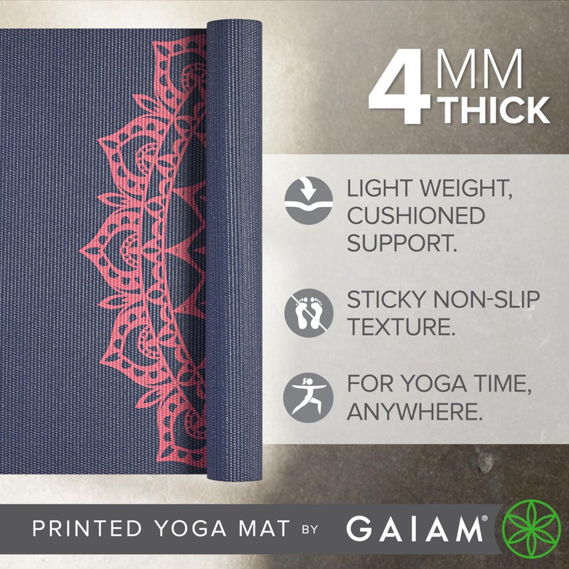 Gaiam, Yoga Mat 4 Mm Pink Marrakesh - Image 3