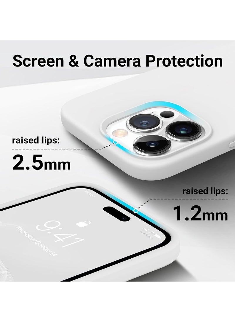 بورتوني غطاء حماية لهاتف iPhone 16 Pro Max مصنوع من السيليكون السائل الناعم المضاد للخدش ومقاوم للصدمات، غطاء حماية نحيف لهاتف iPhone 16 Pro Max مضاد لبصمات الأصابع لهاتف Apple iPhone 16 Pro Max - Image 4