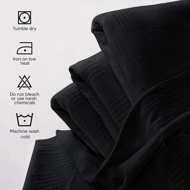 Utopia Bedding Black 100% Cotton Blanket [King Size - 90x108 Inch] 350GSM Lightweight, Soft and Breathable Thermal Blanket for All Seasons - Image 4