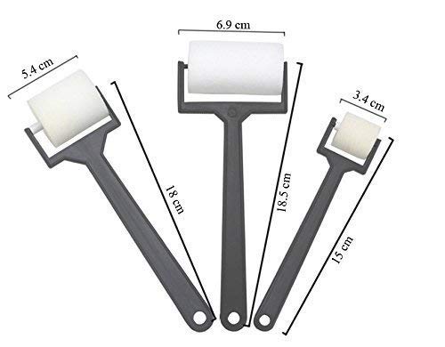 KNAFS 3Pcs White Sponge Paint Brushes Children Graffiti Roller Stamp Kids Painting Toy(Plastic) - Image 5