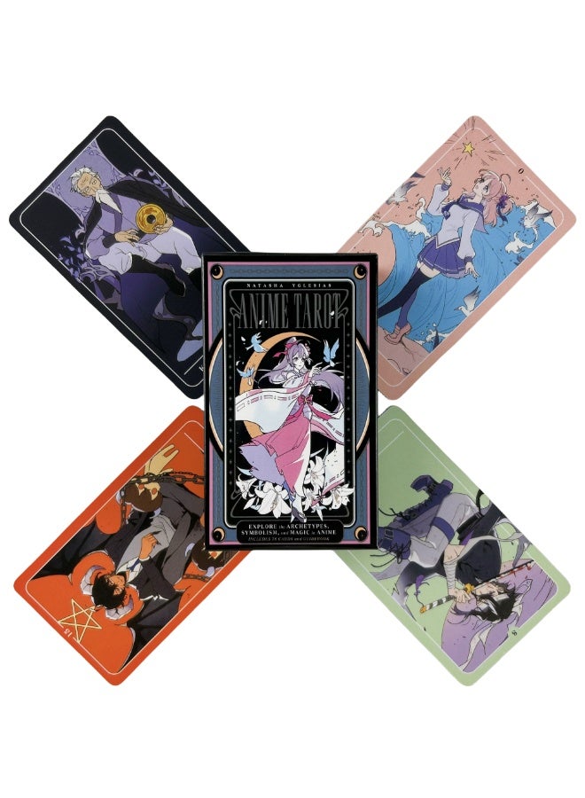NIBEMINENT Anime Tarot Cards 78-Deck Set - Cartoon Cute Version - Suitable for beginners - Tarot Card Set - Magic Manual - English Version - Prophecy Edition - Toy Game Playing Card Collection - Image 1