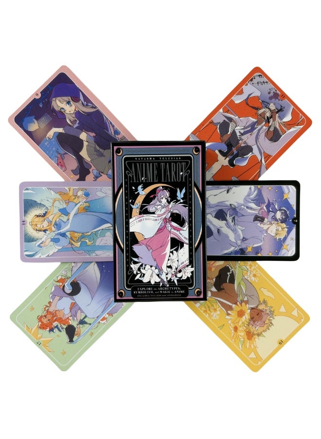 NIBEMINENT Anime Tarot Cards 78-Deck Set - Cartoon Cute Version - Suitable for beginners - Tarot Card Set - Magic Manual - English Version - Prophecy Edition - Toy Game Playing Card Collection - Image 3