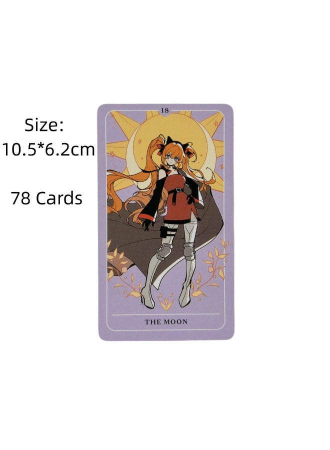 NIBEMINENT Anime Tarot Cards 78-Deck Set - Cartoon Cute Version - Suitable for beginners - Tarot Card Set - Magic Manual - English Version - Prophecy Edition - Toy Game Playing Card Collection - Image 2