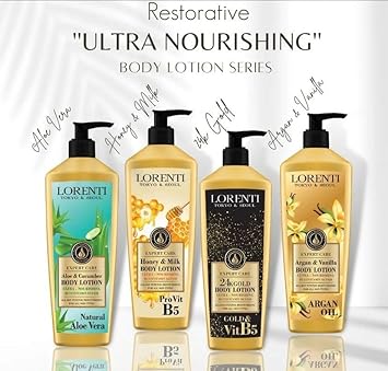 Lorenti Body Cream Lotion 24K Gold Body Lotion Ultra Nourishing Multi Vitamin Repair 400ml - Image 4