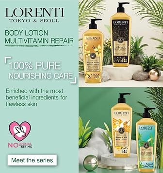 Lorenti Body Cream Lotion 24K Gold Body Lotion Ultra Nourishing Multi Vitamin Repair 400ml - Image 5