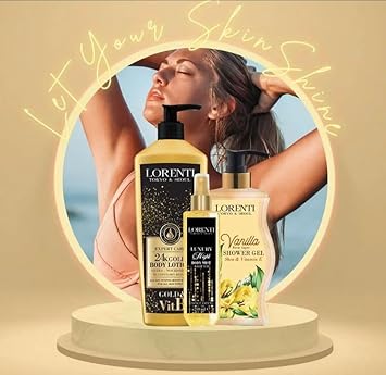 Lorenti Body Cream Lotion 24K Gold Body Lotion Ultra Nourishing Multi Vitamin Repair 400ml - Image 2