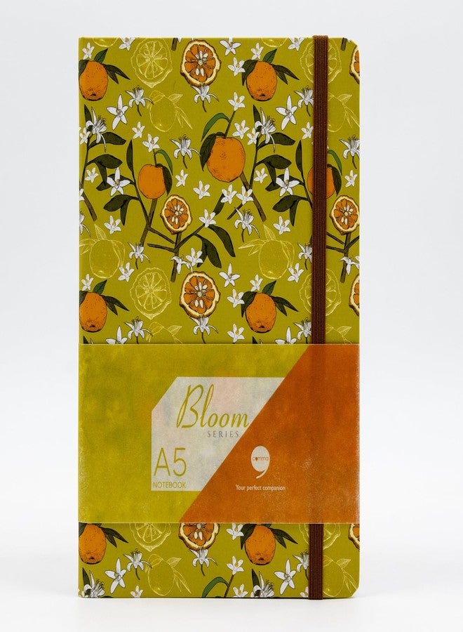 COMMA | Bloom Series | A5 Size | Hard Bound Notebook | 160 Pages | 100gsm Natural Shade Paper | Paper Coated Cover Material - Lime Green - Image 2
